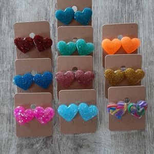 Glitter resin earrings